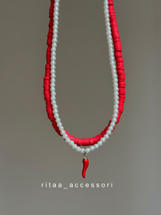 گردنبند فلفل اسپرت دستساز دخترانه و پسرانه مینیمال و شیک