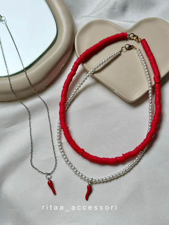 گردنبند فلفل اسپرت دستساز دخترانه و پسرانه مینیمال و شیک