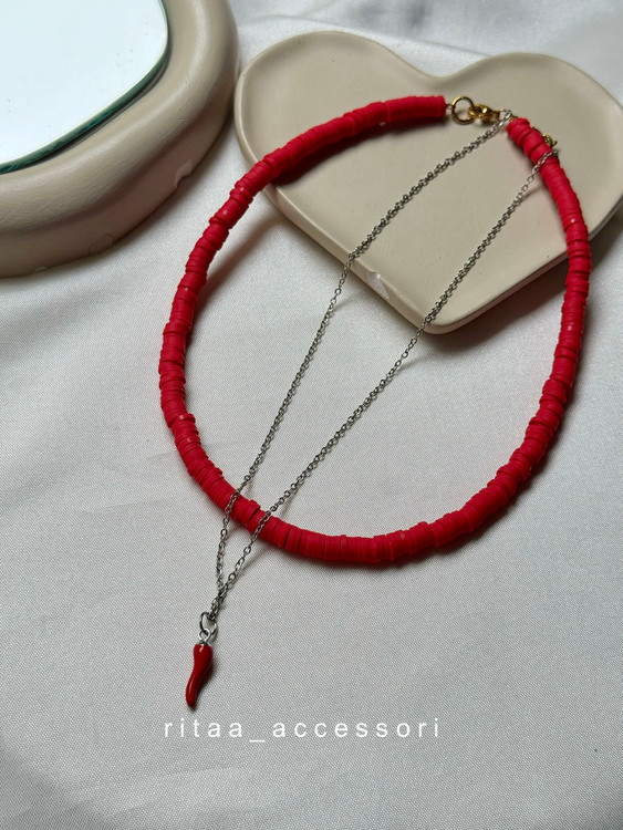 گردنبند فلفل اسپرت دستساز دخترانه و پسرانه مینیمال و شیک